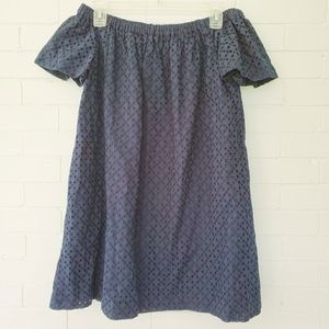 Polo Ralph Lauren off the shoulder navy shirt